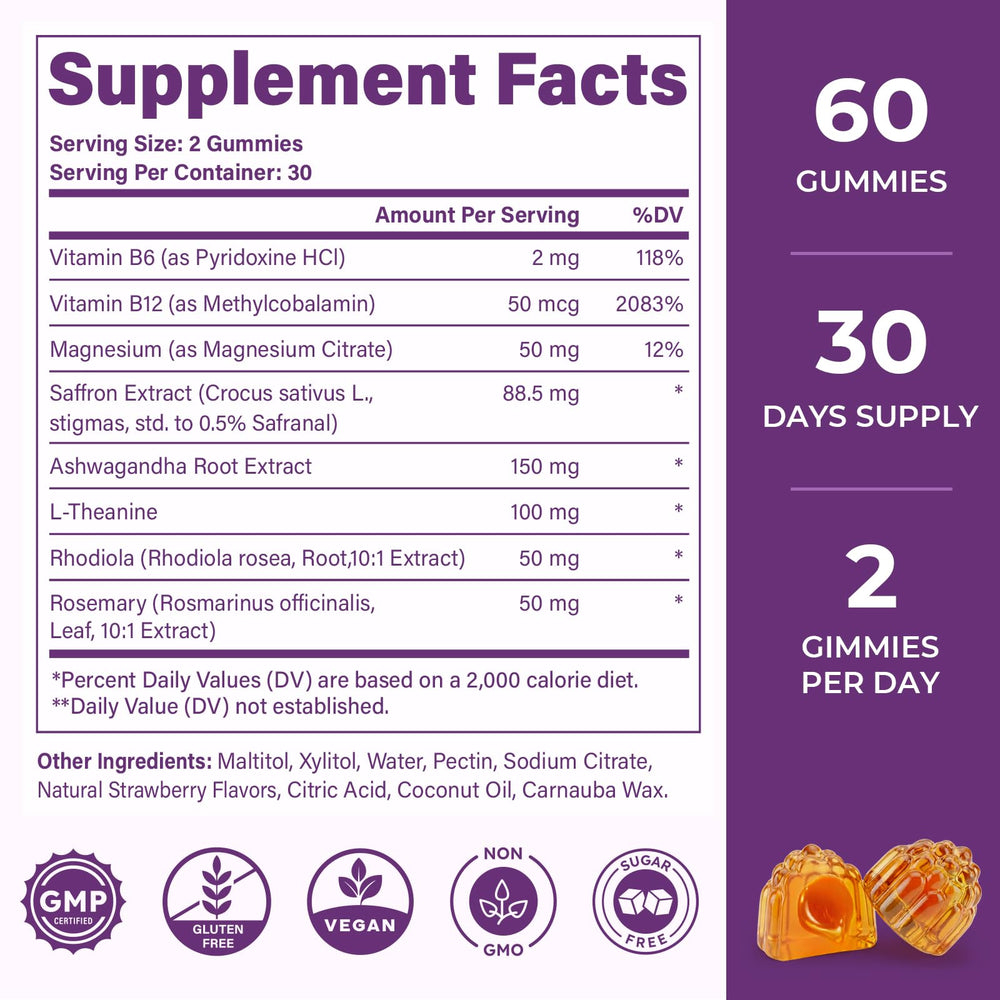 VEGETUSMAX saffron gummies hand-take shows convenient daily ritual.