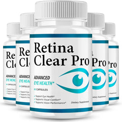 VegHerbs Retina Clear Pro bottle front highlighting natural eye support formula.