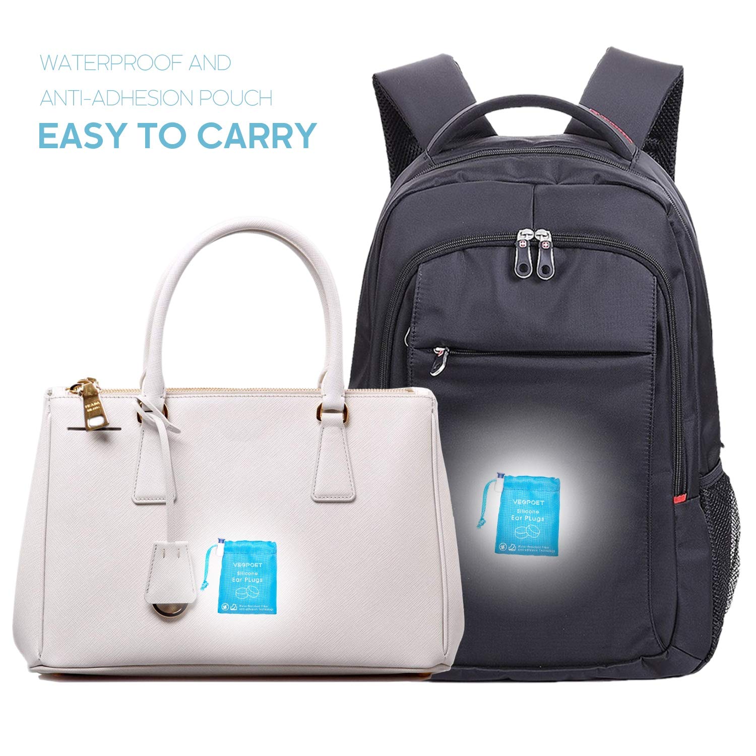 Estuche impermeable incluido para guardar los tapones Vegpoet.