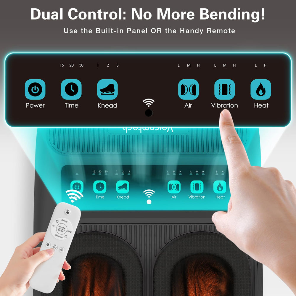 Veicomtech Foot Massager air compression targets arches for gentle pressure.