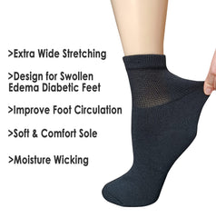 VEIGIKE cushioned-foot diabetic socks reduce irritation with soft foot bed.