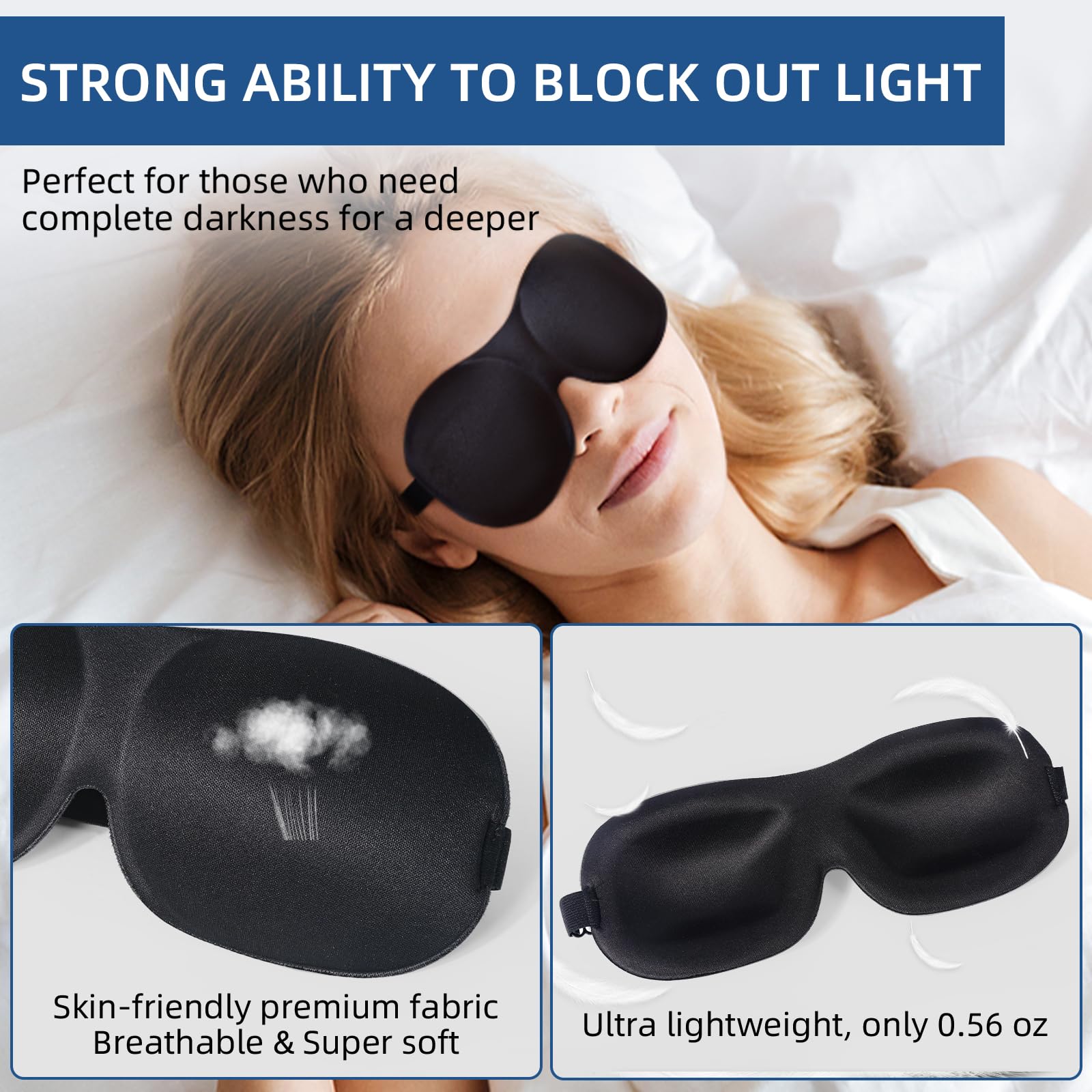 VEKDA soft breathable material feels gentle on skin all night long