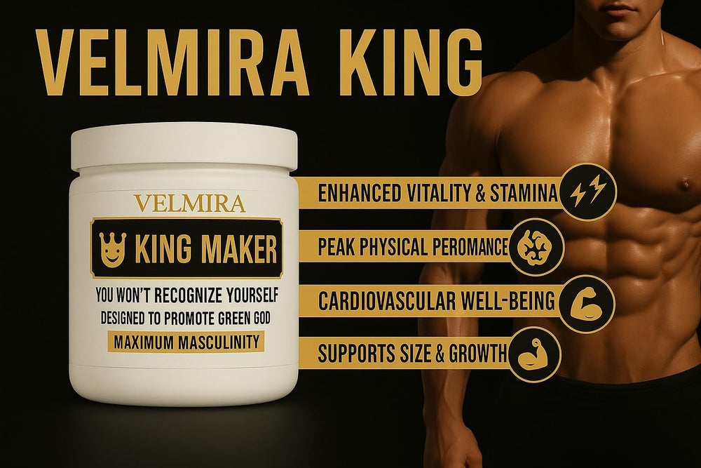 Velmira King Maker energy-boost concept illustrating sustained daytime energy.