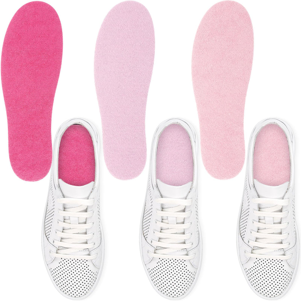 Velmitten Pink Series sockless liner 3-pair pack keeps shoes clean and comfortable.