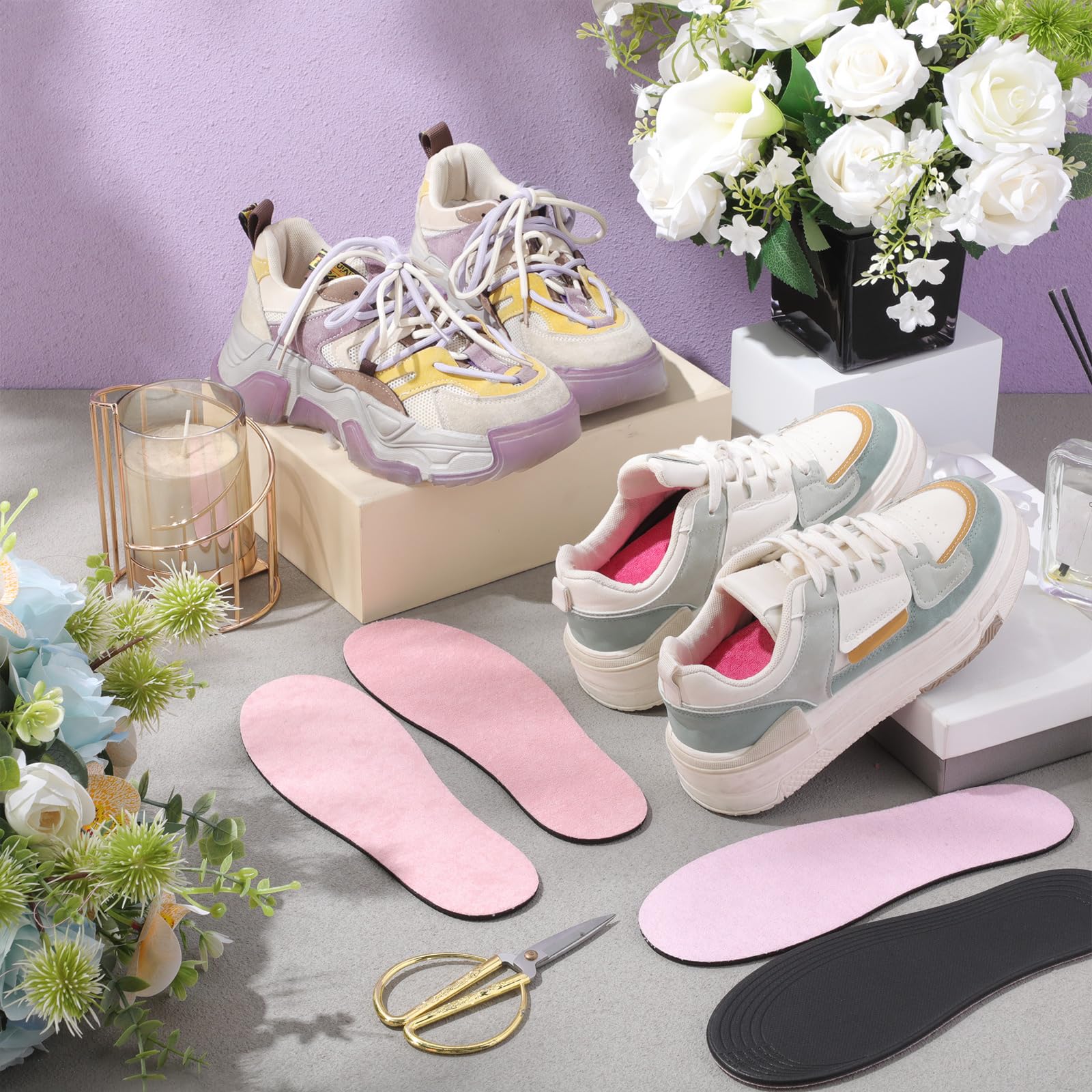 Velmitten Pink Series soft polyester EVA insole delivers comfortable, breathable wear.
