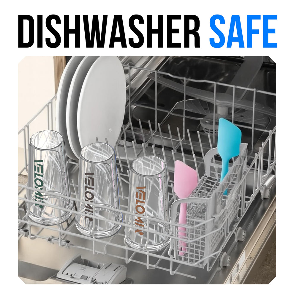 VELOMIX 6-pack 28oz bottle mixer-usage, ideal for protein shakes on the go.