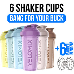Velomix 28 oz shaker bottle with open cap for quick mix-and-go.