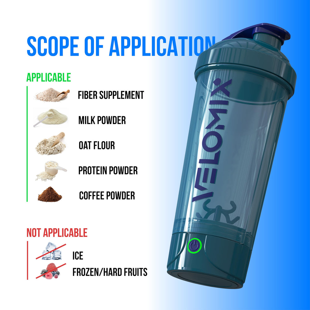 Not for ice; suitable for powders and liquids up to 212°F.