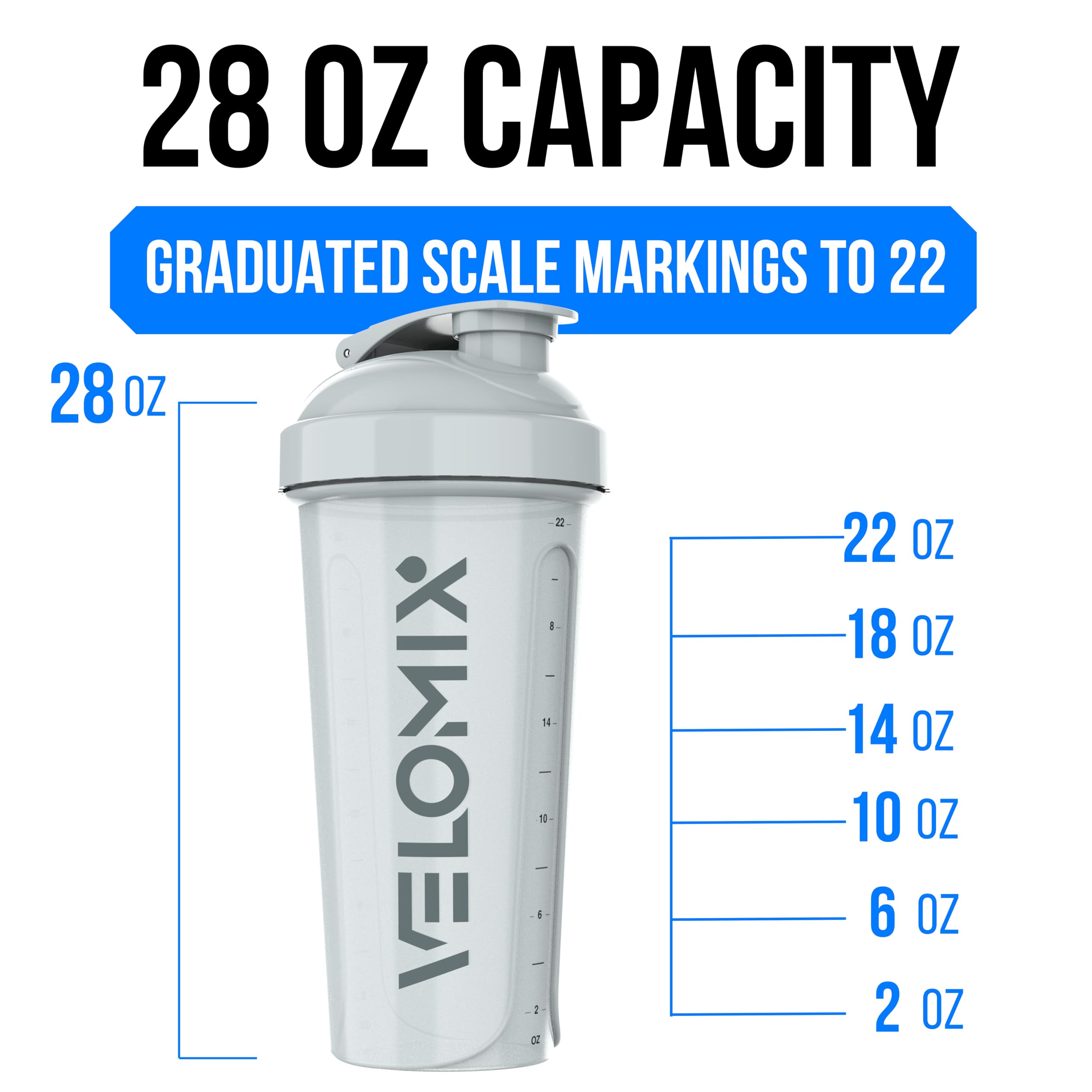 VELOMIX dishwasher-safe top rack compatibility for quick cleaning after shakes