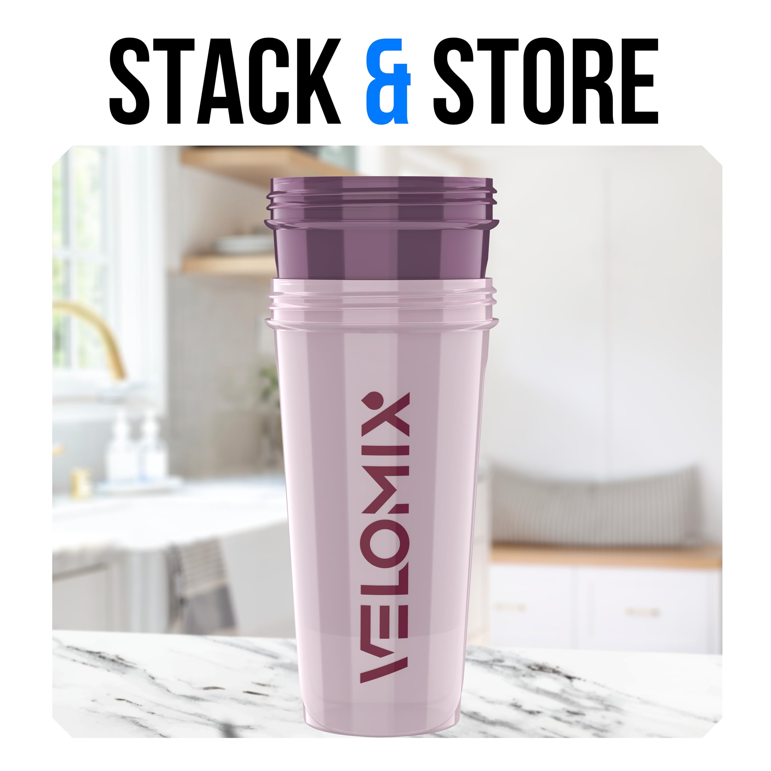 VELOMIX easy-clean shaker design saves time after training.