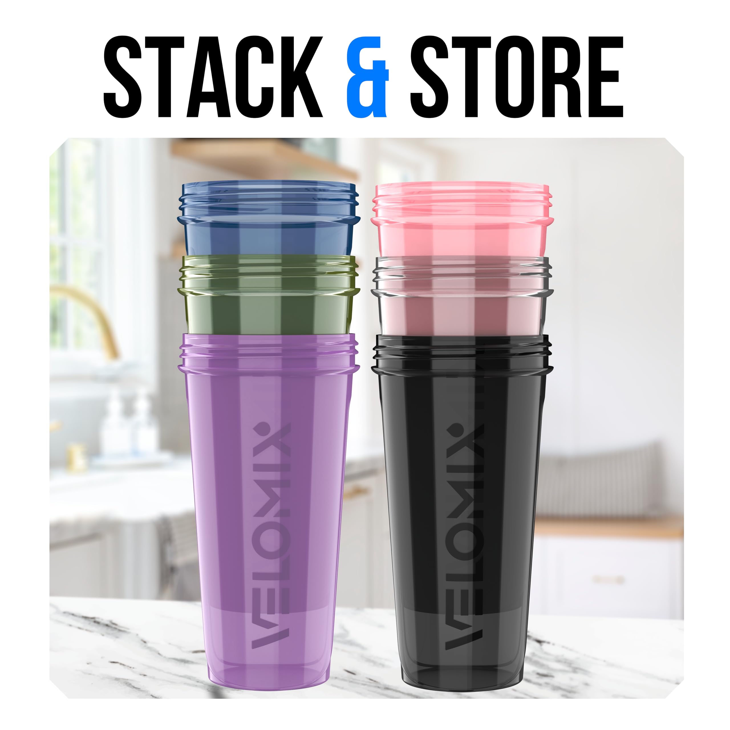 Velomix easy-clean shaker feature enables quick rinsing between shakes.