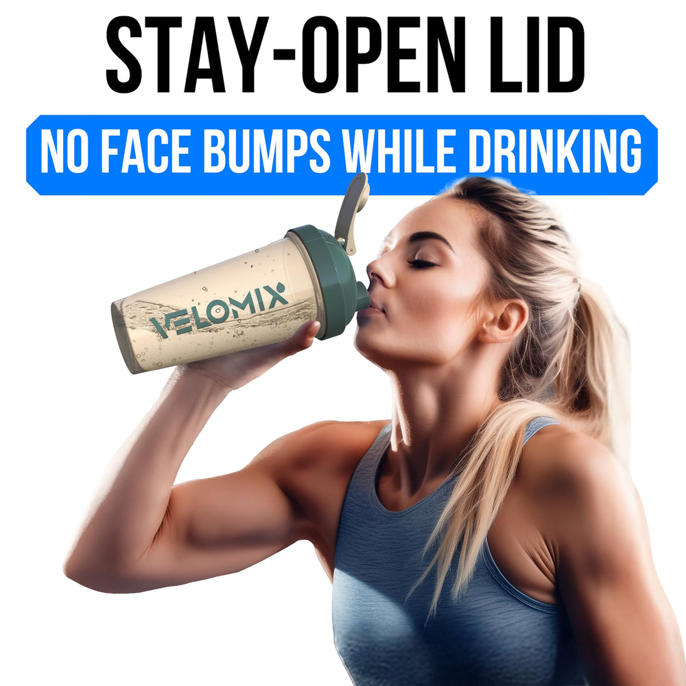 VELOMIX gym-office-ready shaker for on-the-go fueling.