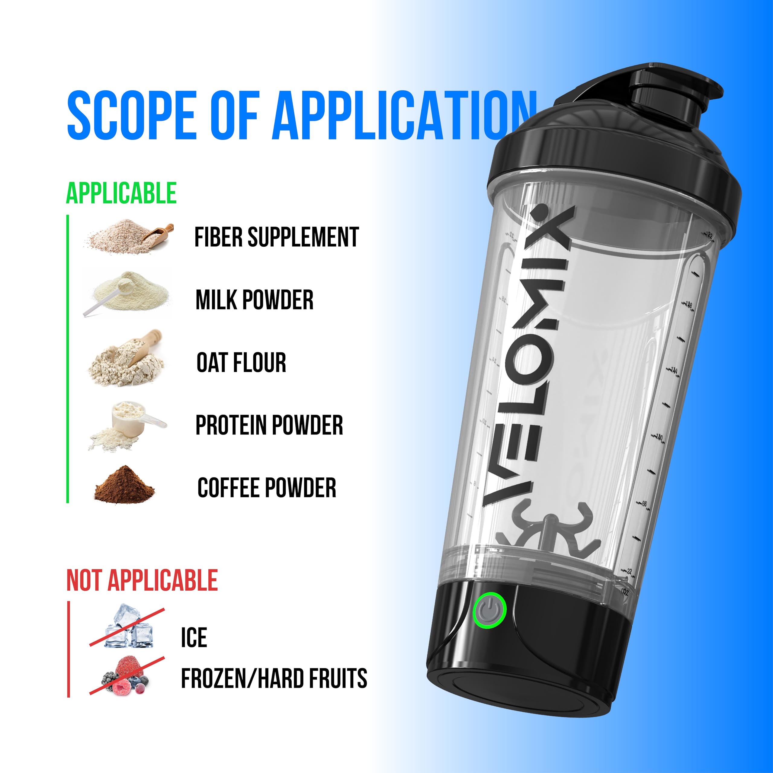 Gym bag ready VELOMIX shaker for on-the-go blending