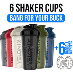 VELOMIX Stealth Edition 28oz shaker with lid off, easy cleaning on the go.