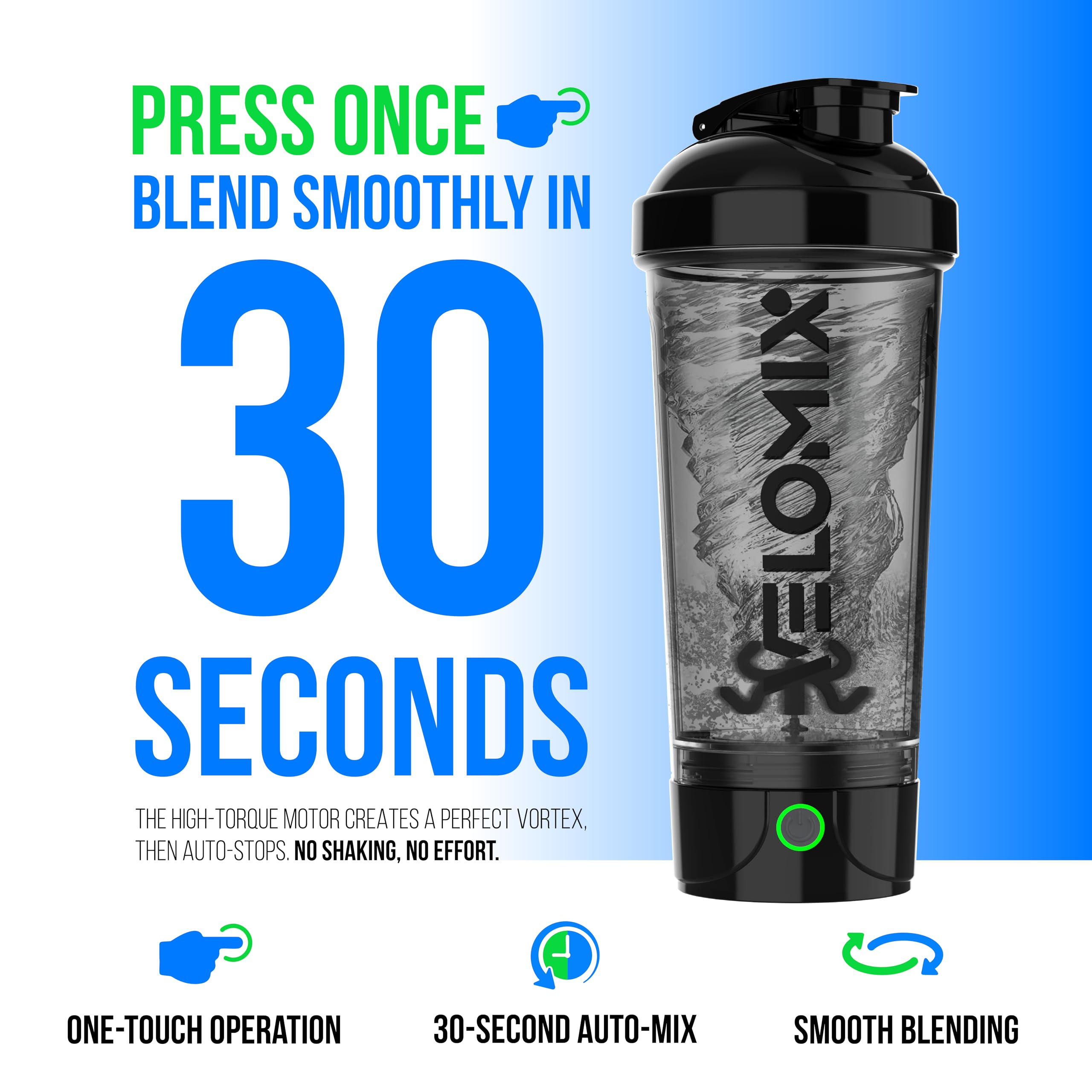VELOMIX USB-C rechargeable shaker enables wireless top-up between workouts