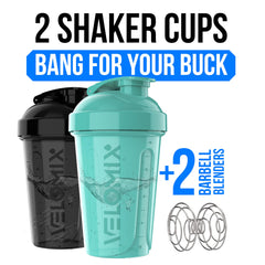 Wire whisk included with VELOMIX shakers for smooth protein blends.
