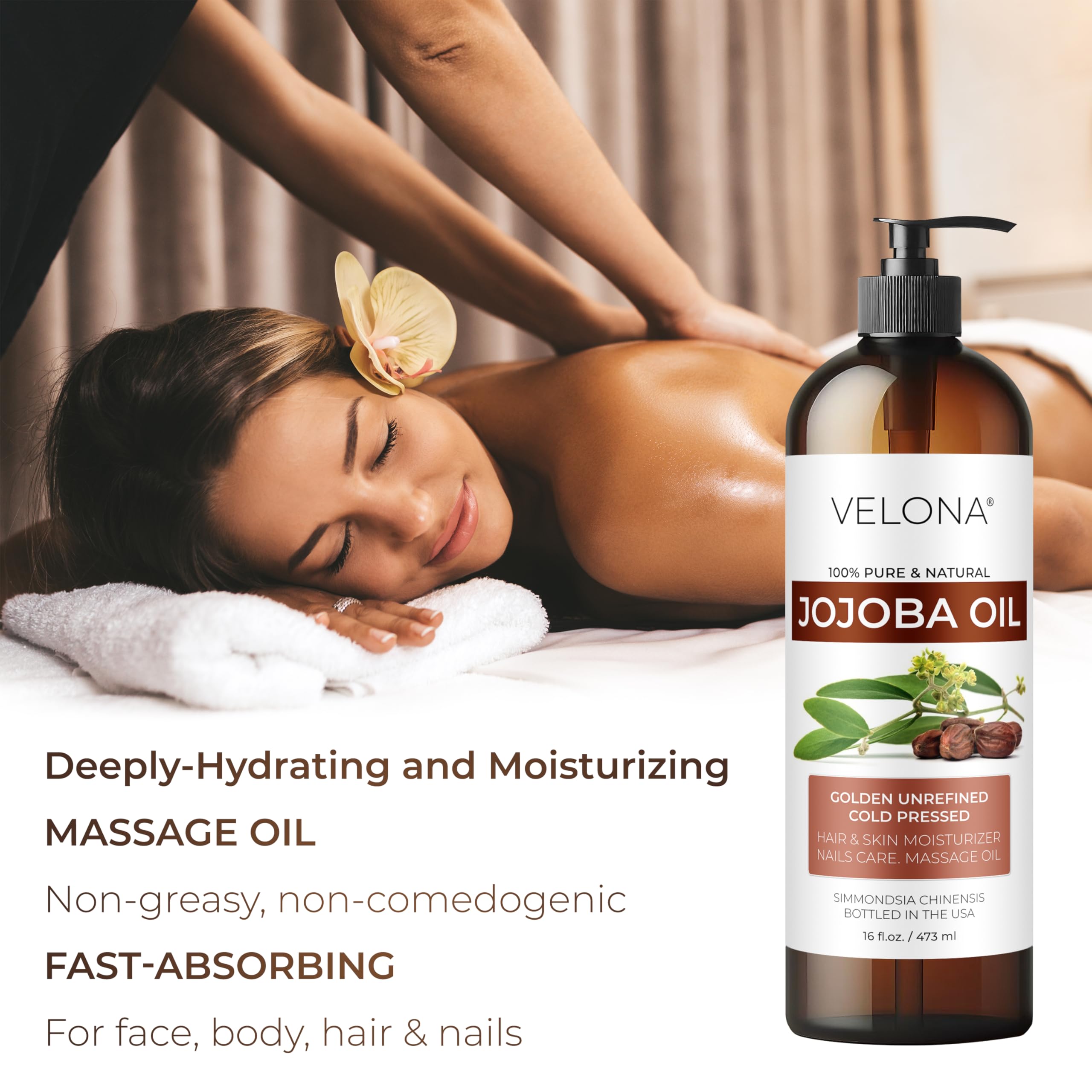 Velona Jojoba Oil makeup removal delivers gentle cleansing and hydration.