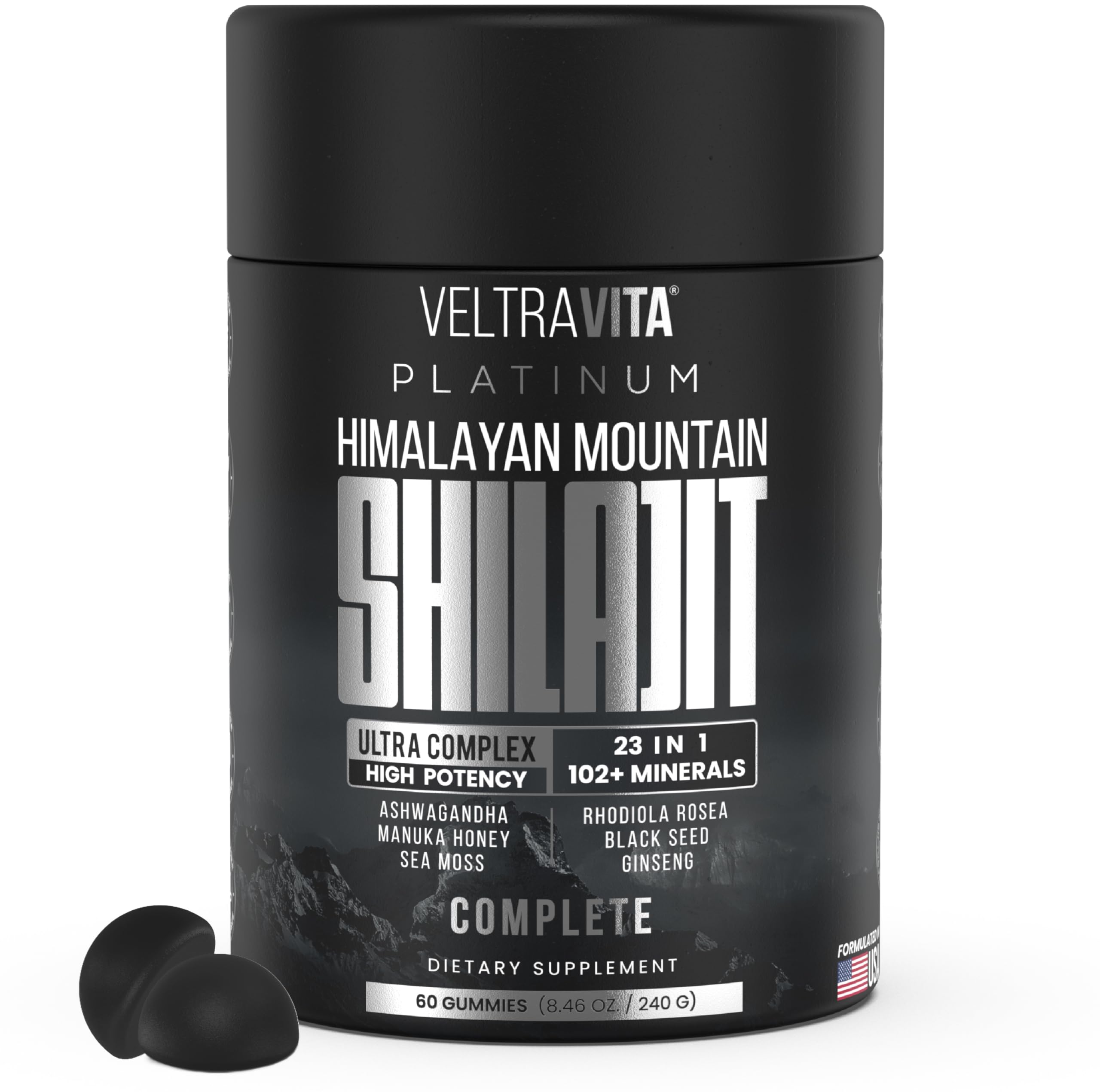 VeltraVita 28000mg front bottle view showing all-in-one wellness for daily vitality