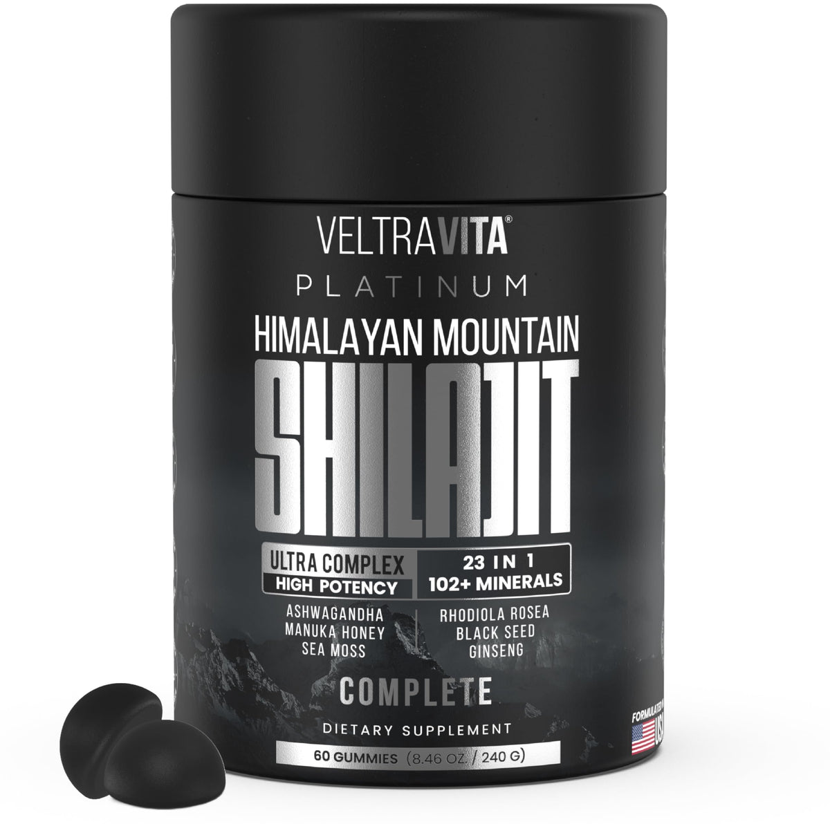 VeltraVita 28000mg front bottle view showing all-in-one wellness for daily vitality
