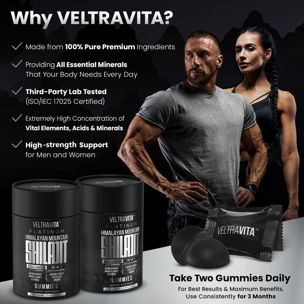 VeltraVita Tongkat Ali extract bottle signaling potential vitality support