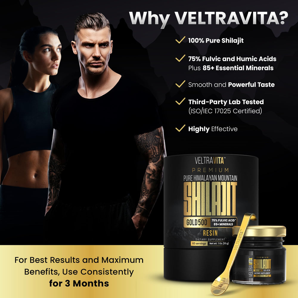 VeltraVita Shilajit Resin supports endurance for active lifestyles