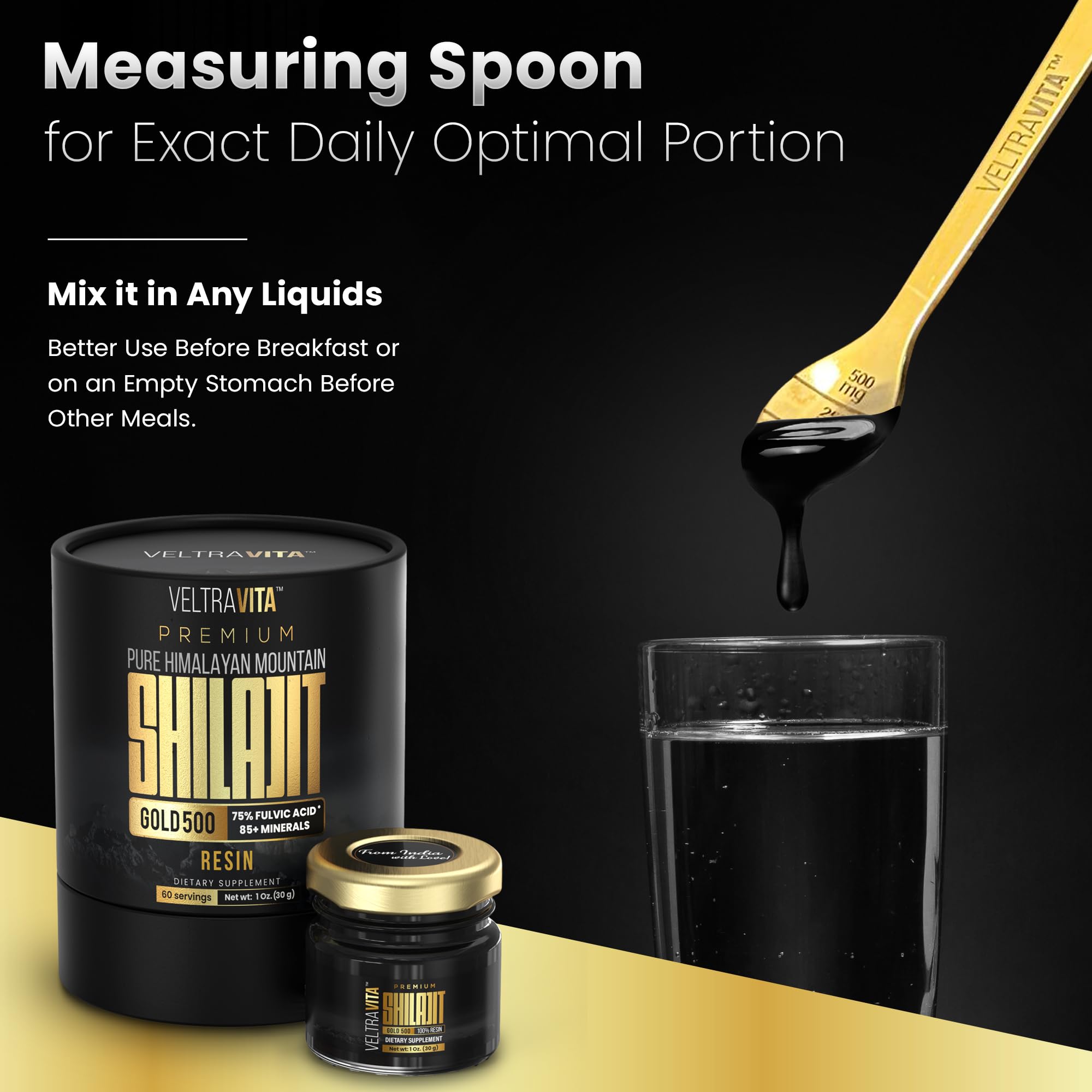 Athlete-friendly VeltraVita Shilajit Resin for daily energy