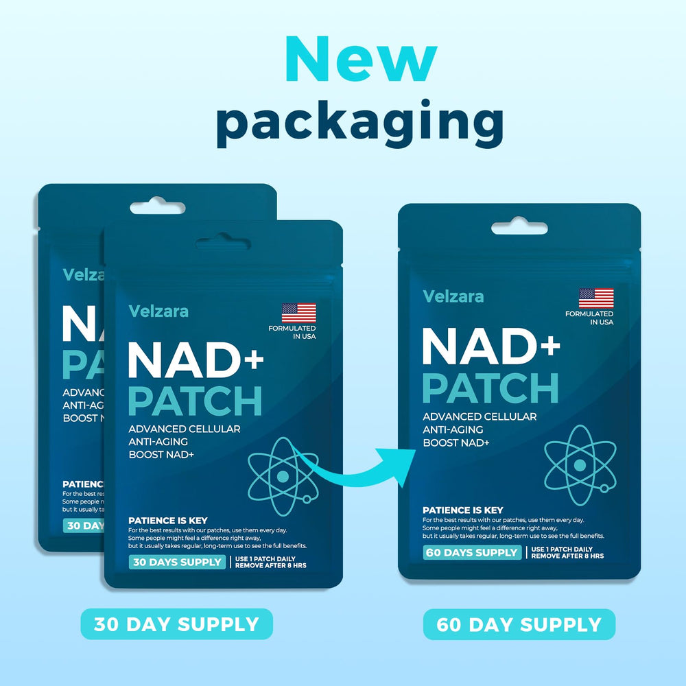Velzara NAD+ patches provide a no-pill alternative for convenient wellness.