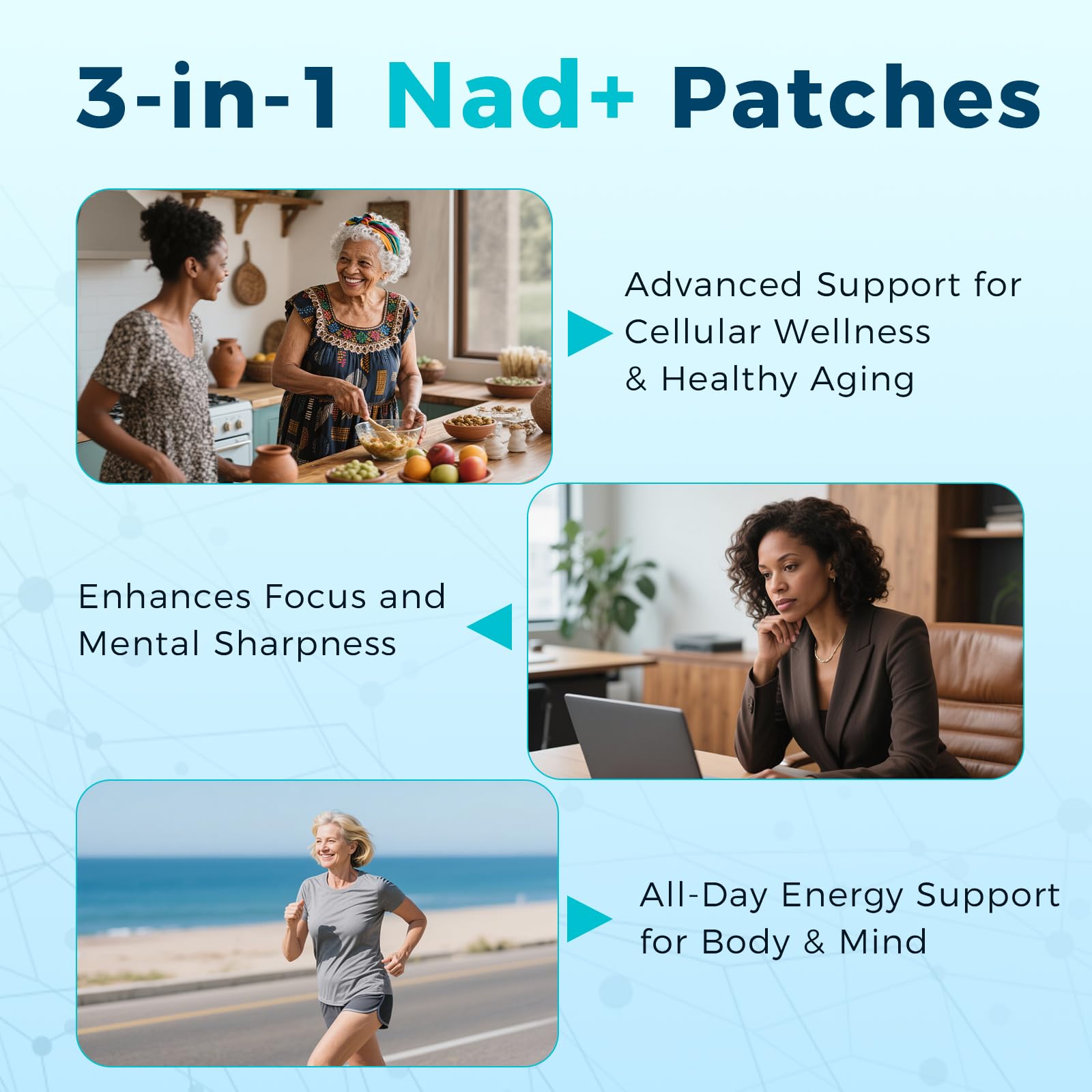 Velzara NAD+ patches vegan formulation supports ethical wellness.