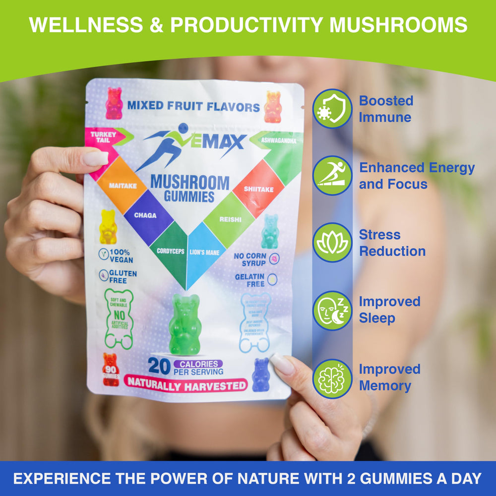 Vemax daily serving two gummies illustrating convenient dose.