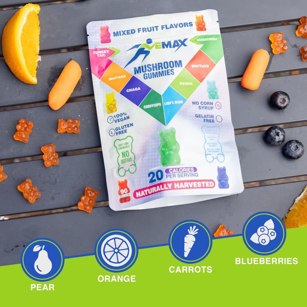 Vemax focus and memory benefit with Lions Mane and ashwagandha.