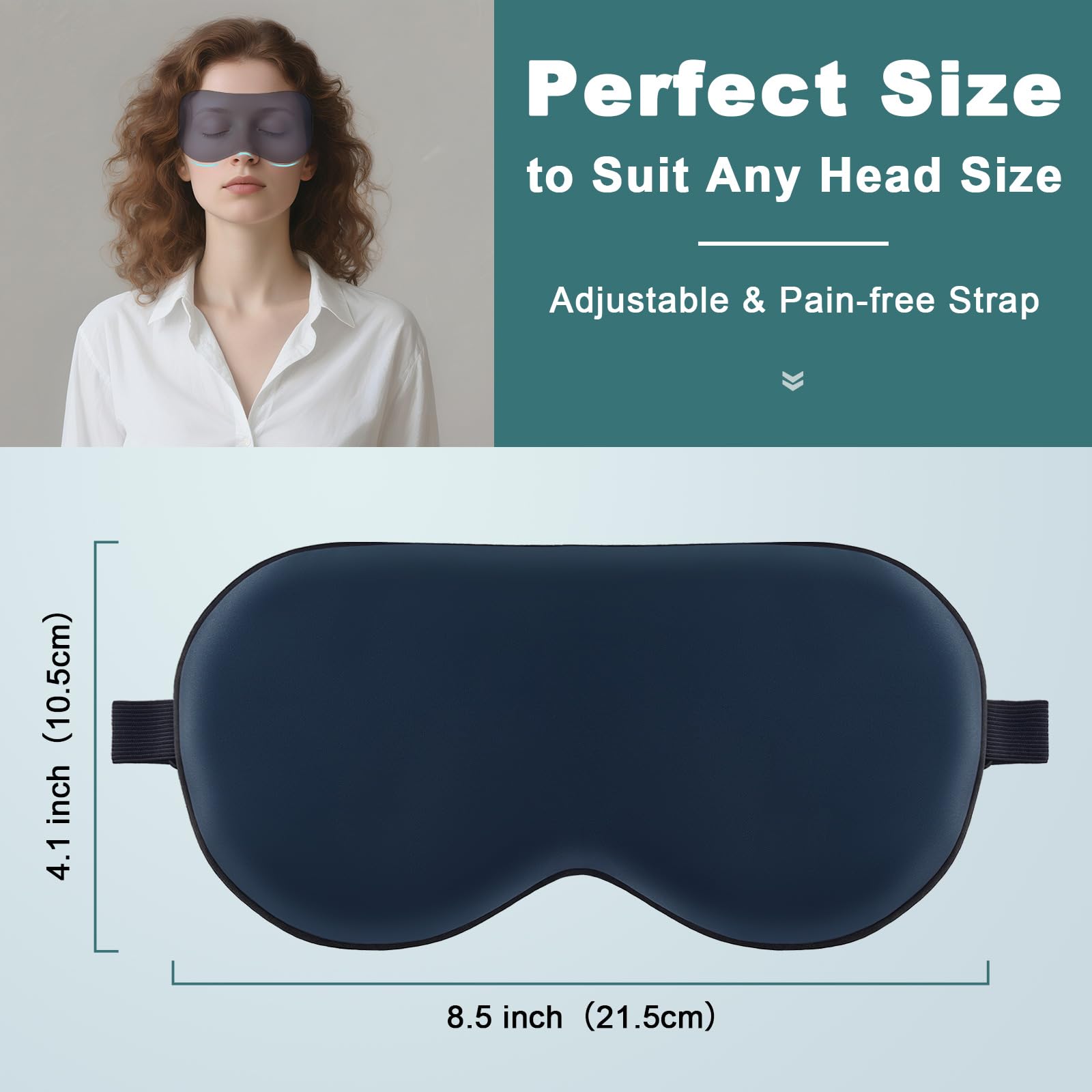 VENMATE mulberry silk eye mask offers soft, breathable comfort for all-night wear.