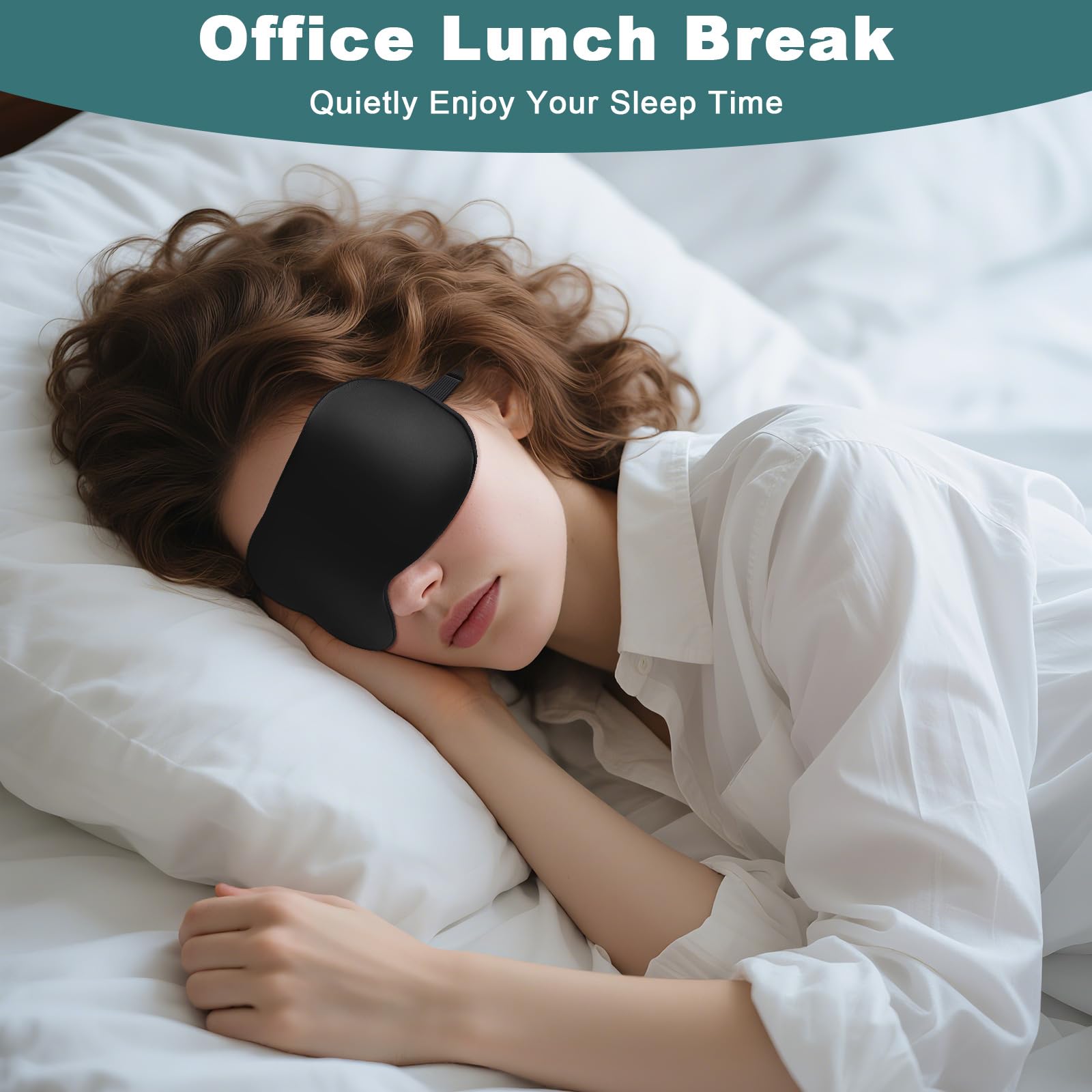 VENMATE soft silk mask resting on pillow demonstrates gentle, skin-friendly contact