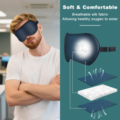 VENMATE travel-friendly silk eye mask fits easily in carry-on or purse.