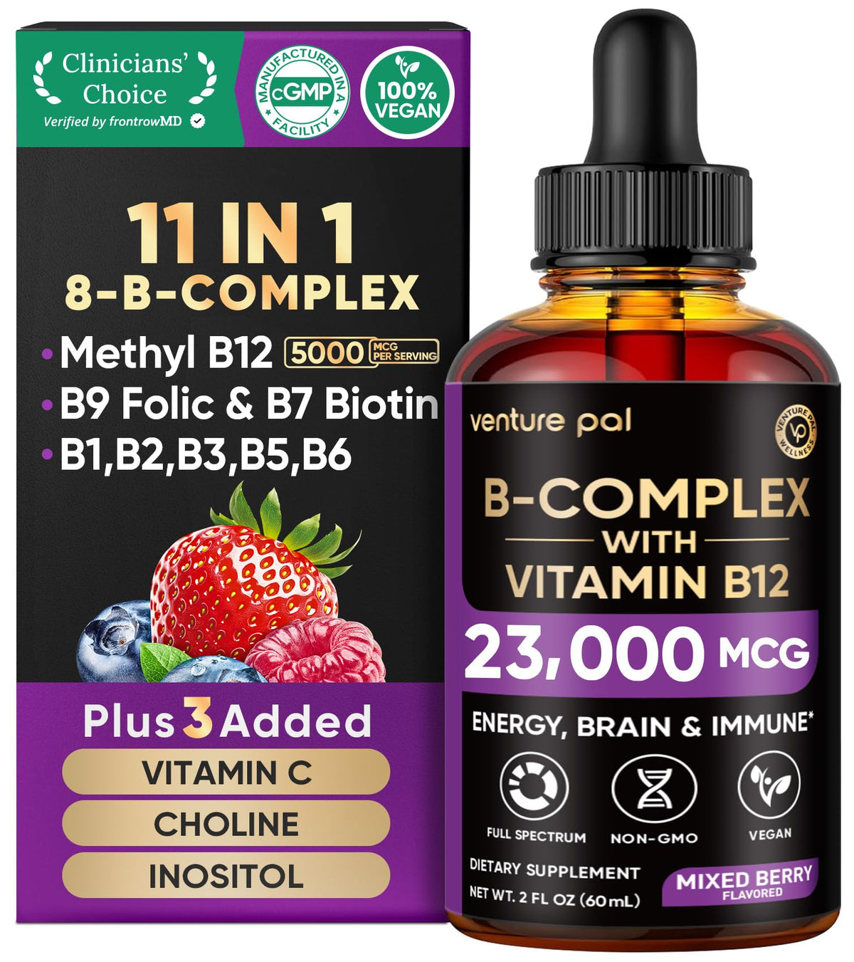 Venture Pal B Complex liquid drops bottle for daily energy balance