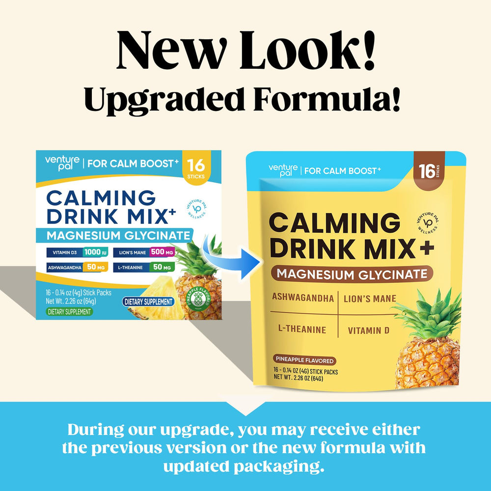 Bedtime glass of Calm Drink Mix suggesting a soothing evening routine
