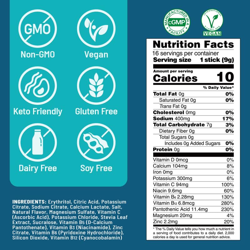 Venture Pal keto-friendly electrolyte sticks for low-carb diets.