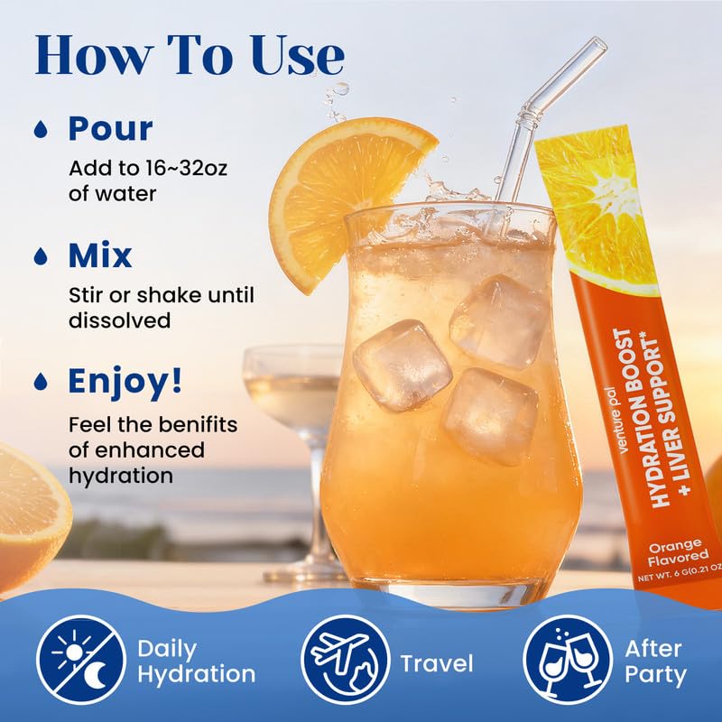L-Theanine and hydration visuals with Venture Pal for calm focus