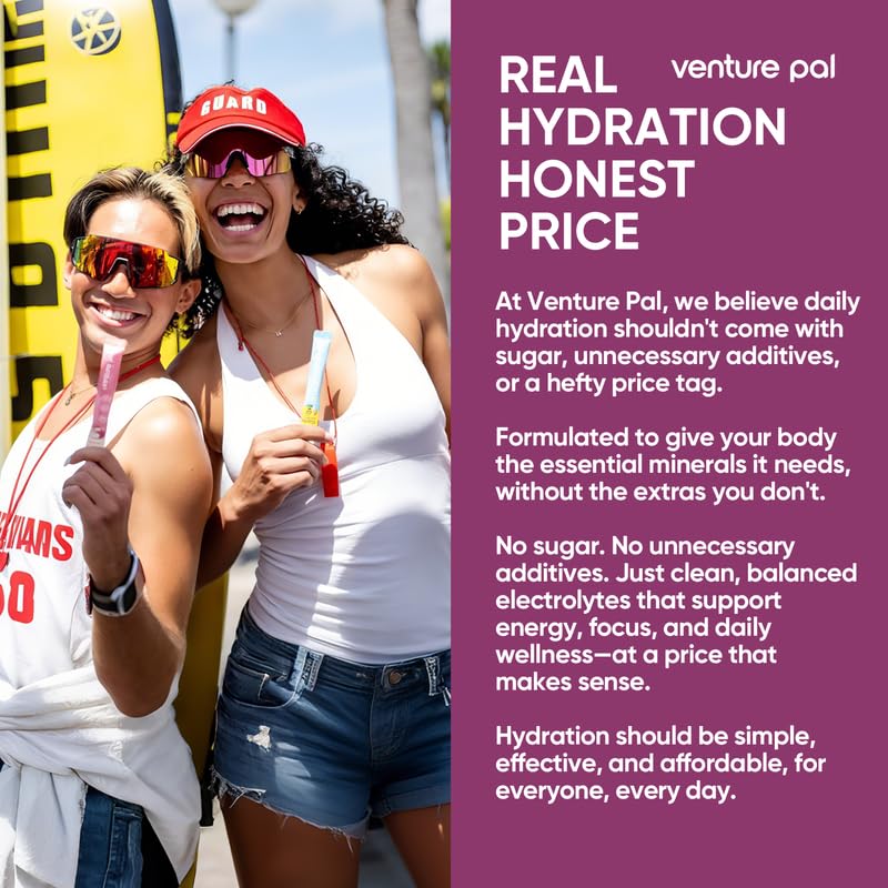 Venture Pal party hydration packet beside festive drinks