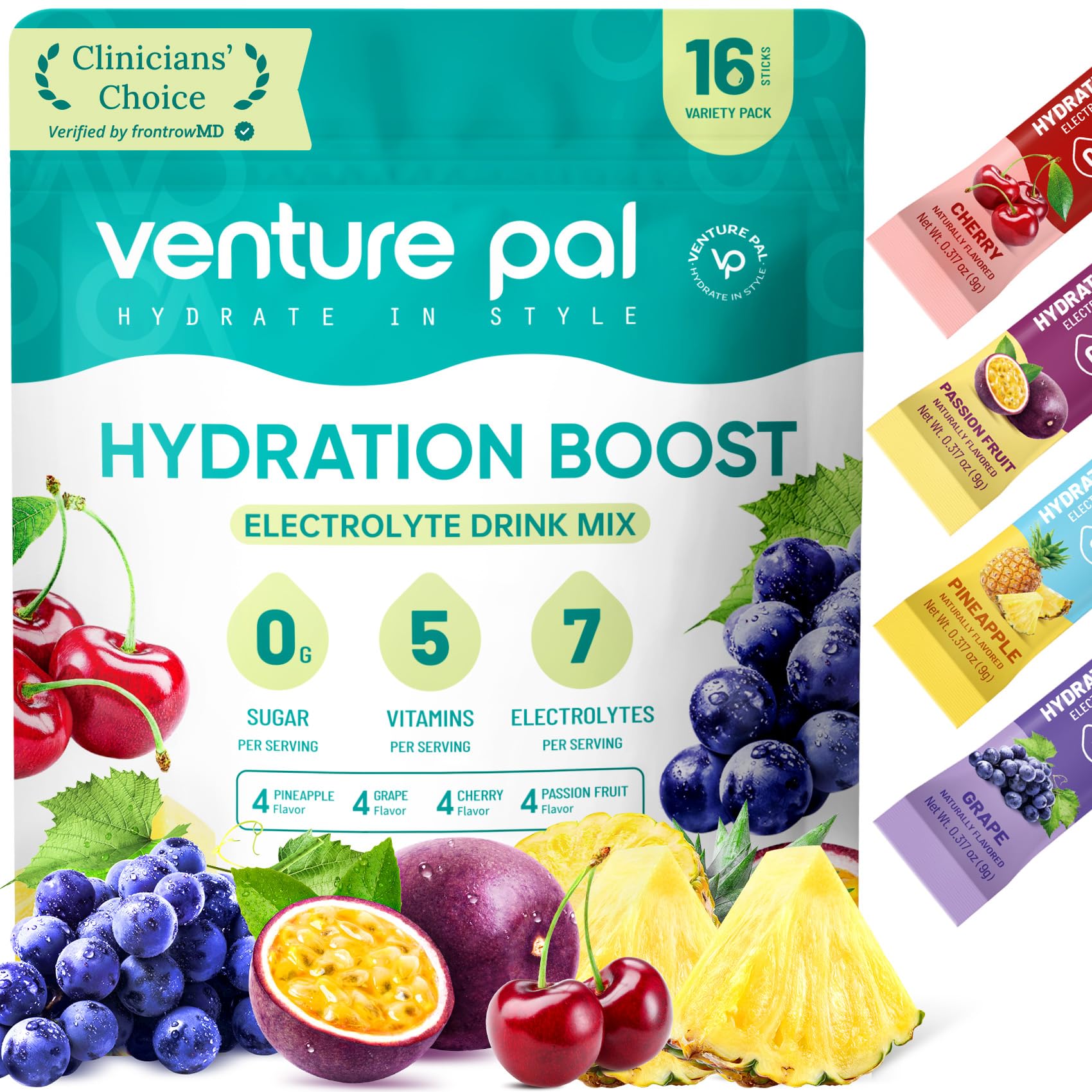 Venture Pal Sugar Free Electrolyte Packet box supports everyday hydration