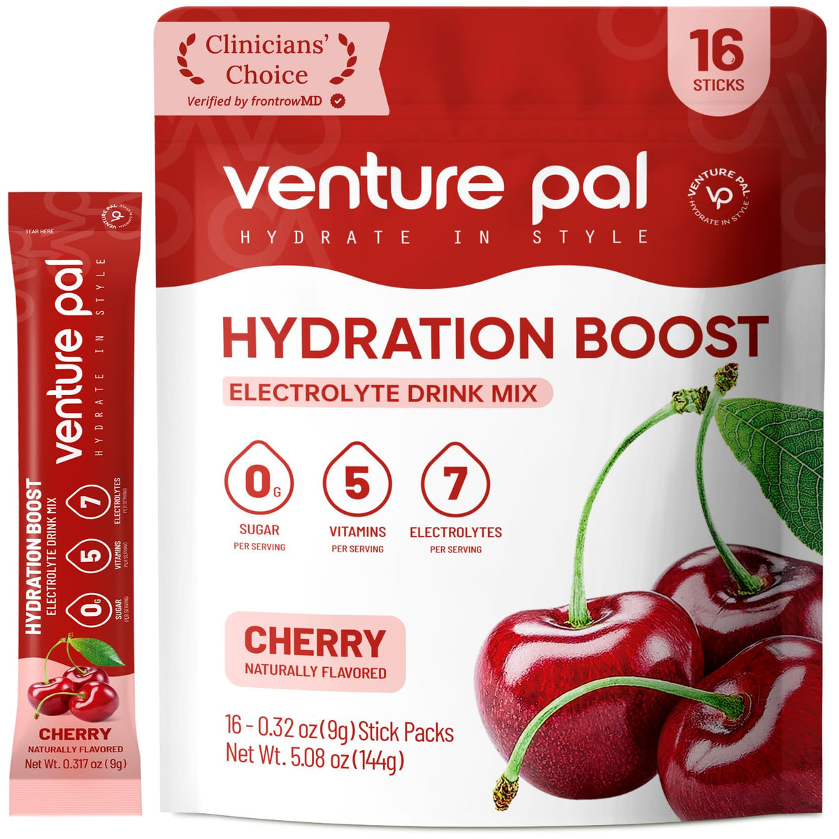 Venture Pal sugar free electrolyte packets bottle dispense for daily hydration