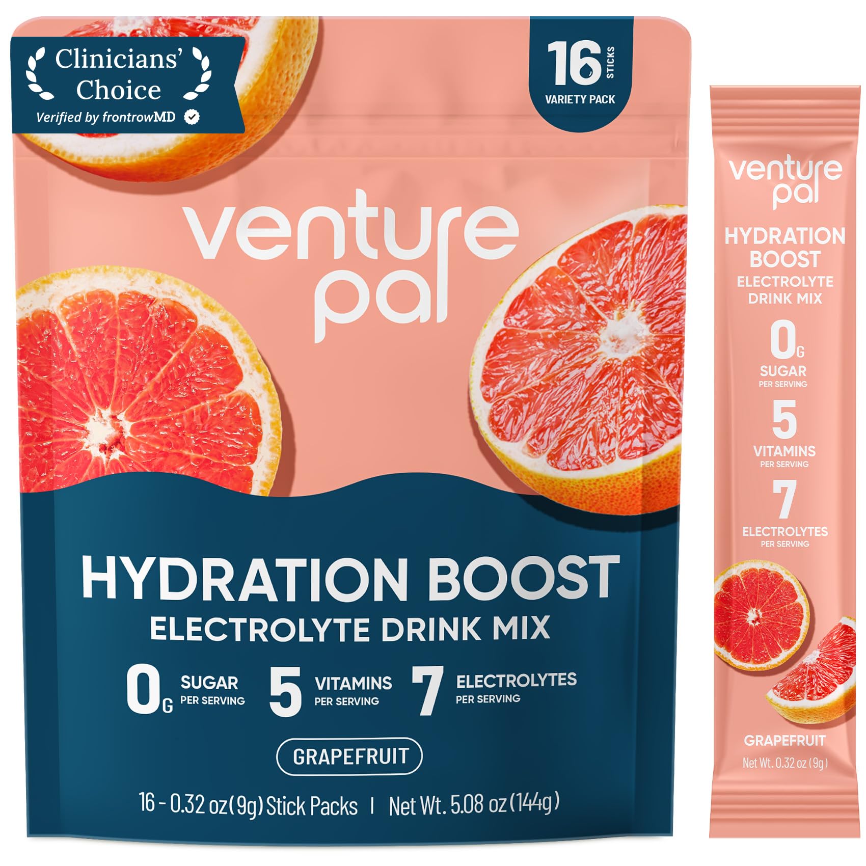 Venture Pal sugar-free electrolyte packets on the go for quick hydration