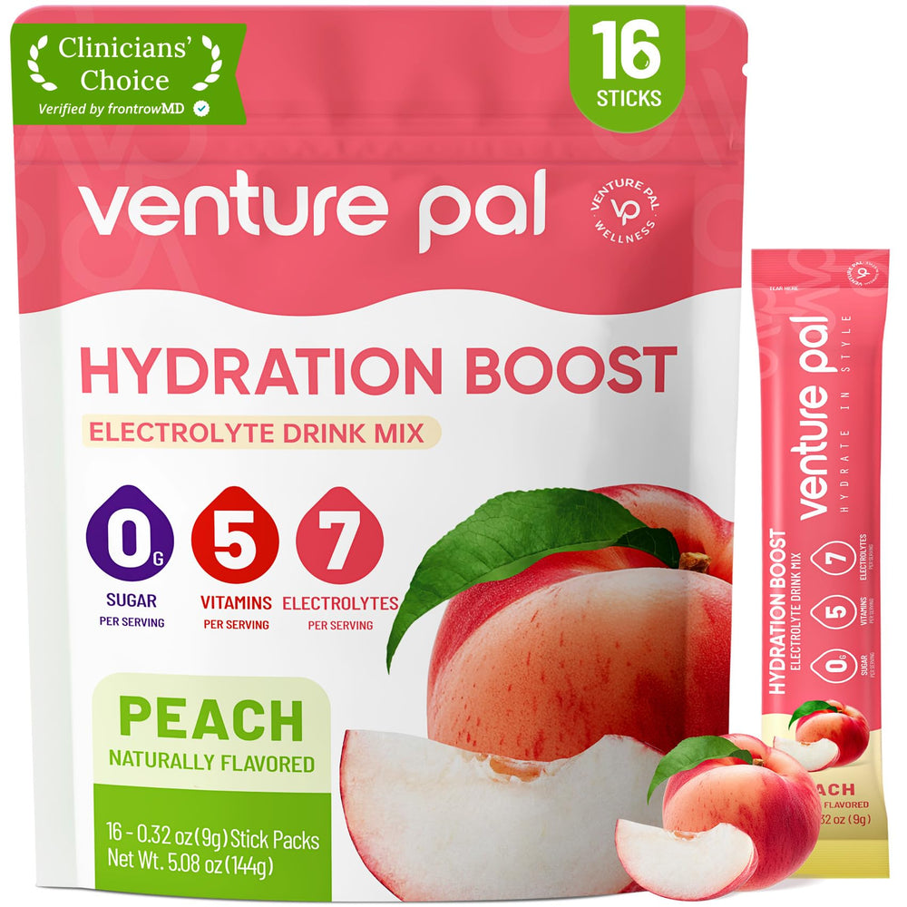 Venture Pal sugar-free electrolyte powder packets ready for on-the-go hydration