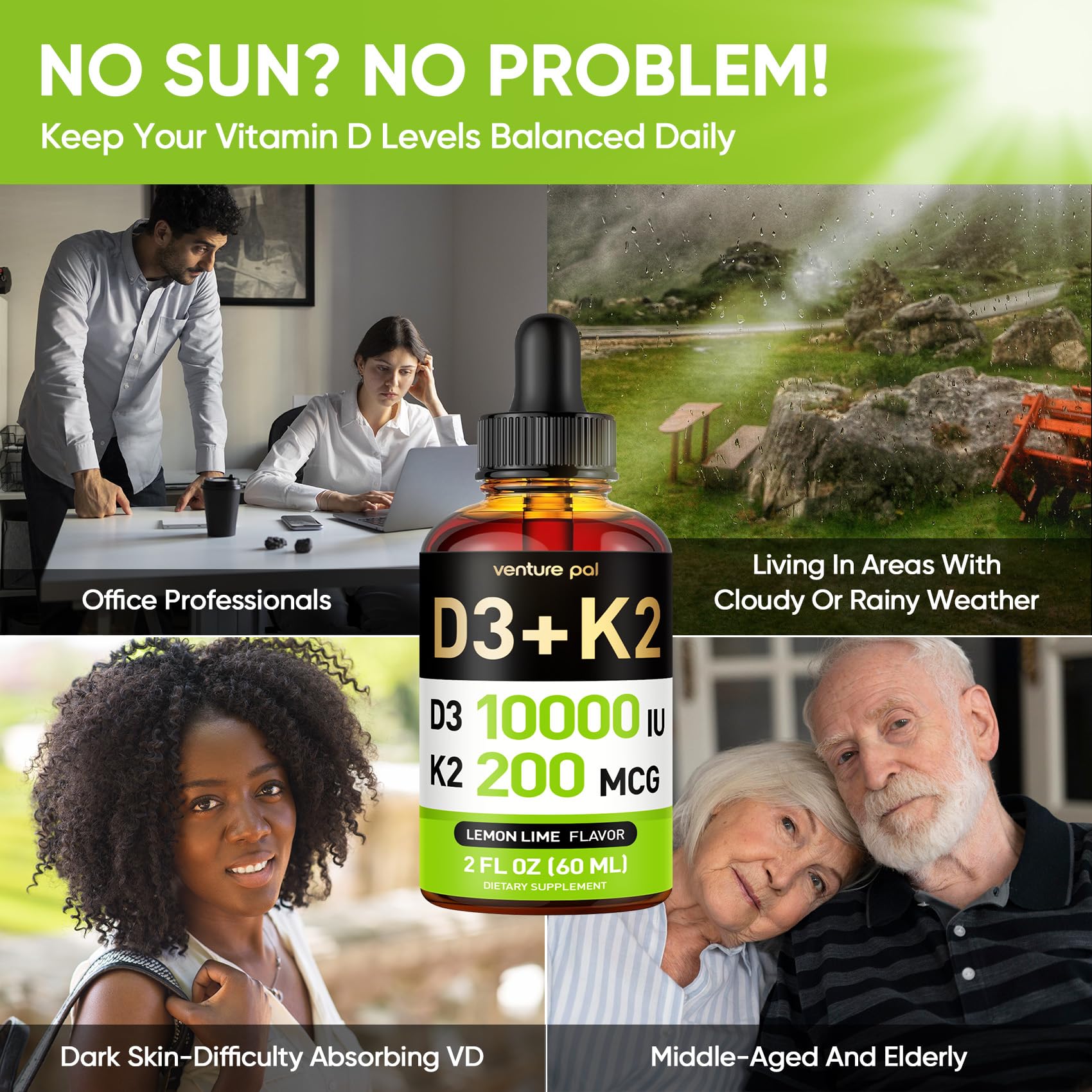 Sugar-free liquid drops from Venture Pal offer a sugar-free wellness option.