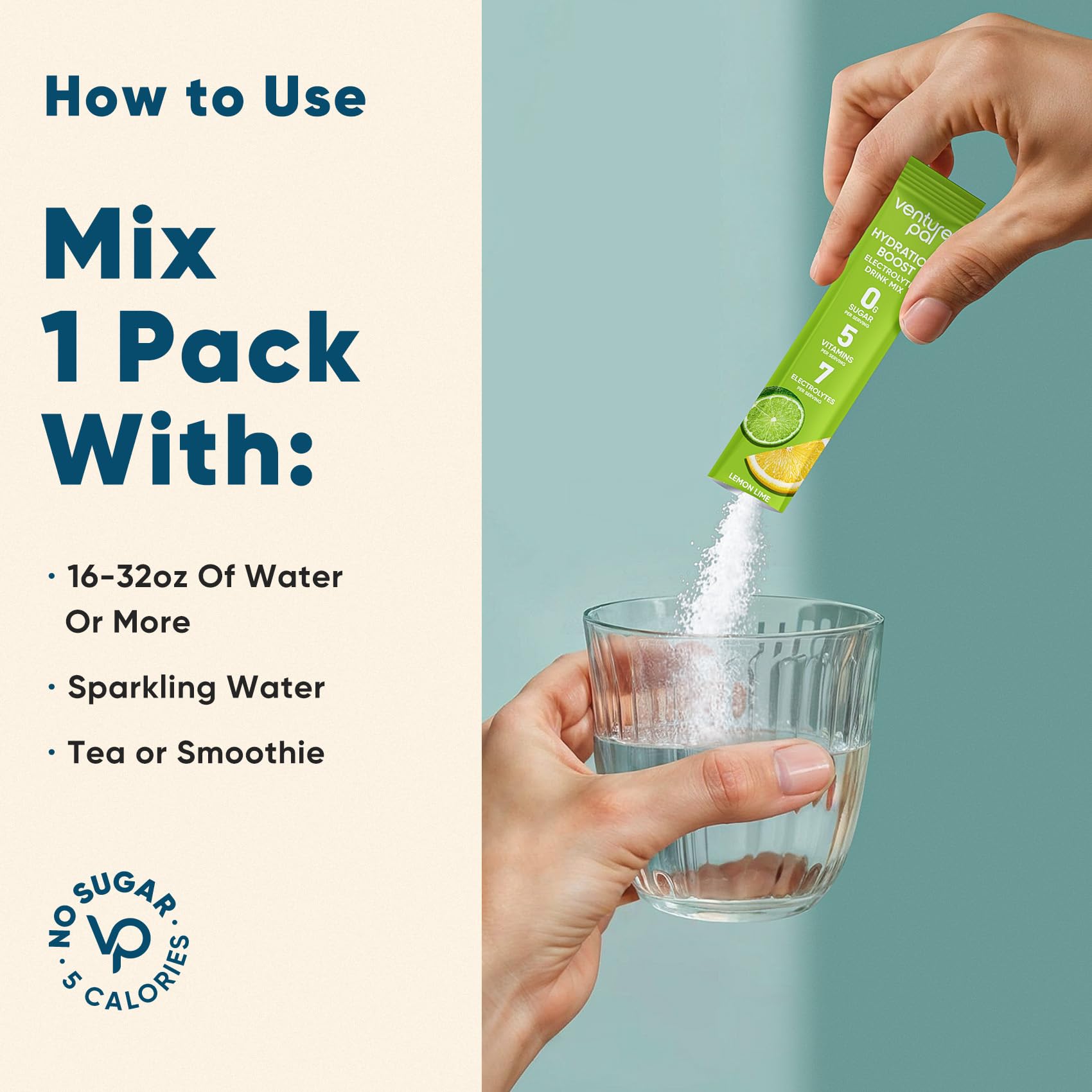 Venture Pal travel-friendly hydration sticks in a bag or purse