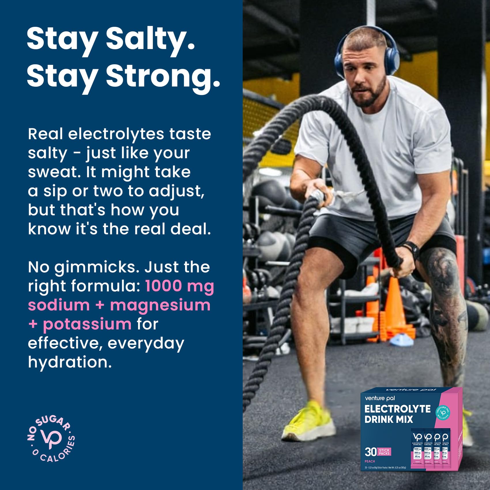 Venture Pal travel-friendly packets in a bag for easy hydration.