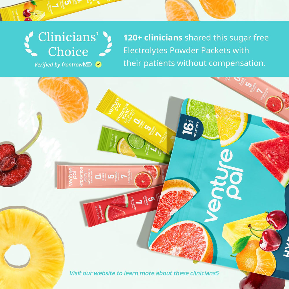 Venture Pal natural flavors electrolyte sticks for subtle taste and balance
