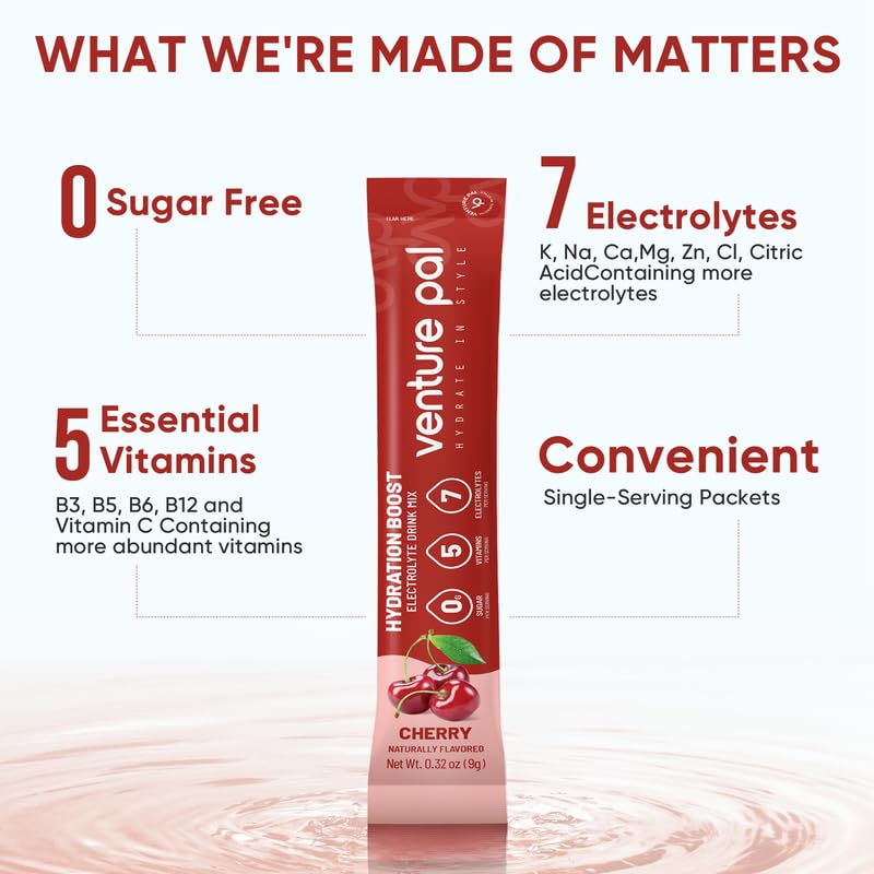 Venture Pal vitamin and electrolyte label emphasizing essential nutrients
