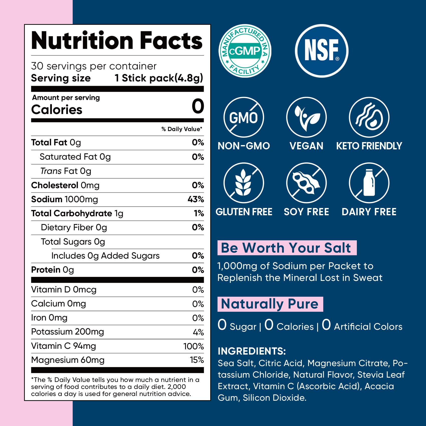 Venture Pal zero-calorie electrolyte powder for sugar-free diets.