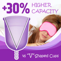 VENUS cup soft silicone facilitates folding and insertion