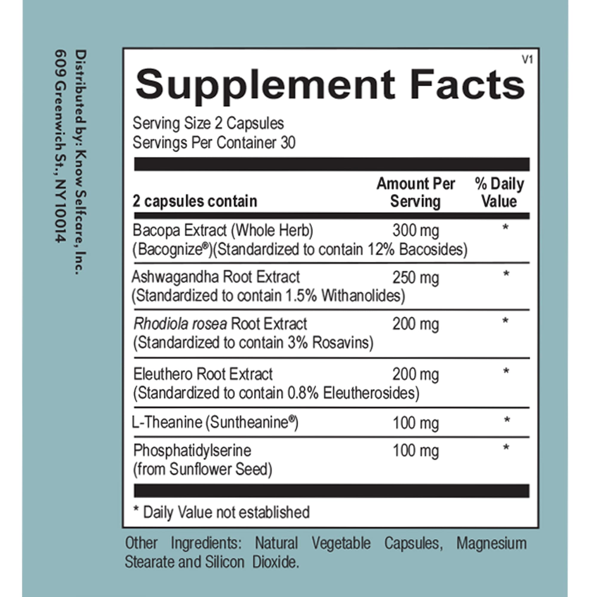 Veracity Cortisol Calming capsules closeup highlights adaptogen blend for mood support